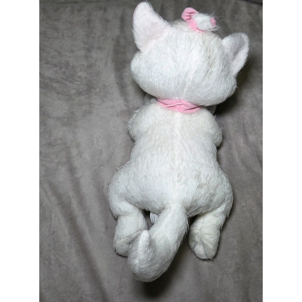 Disney The Aristocats Marie White Cat Plush Pink Bow Blue Eyes Stuffed Animal - Picture 5 of 7